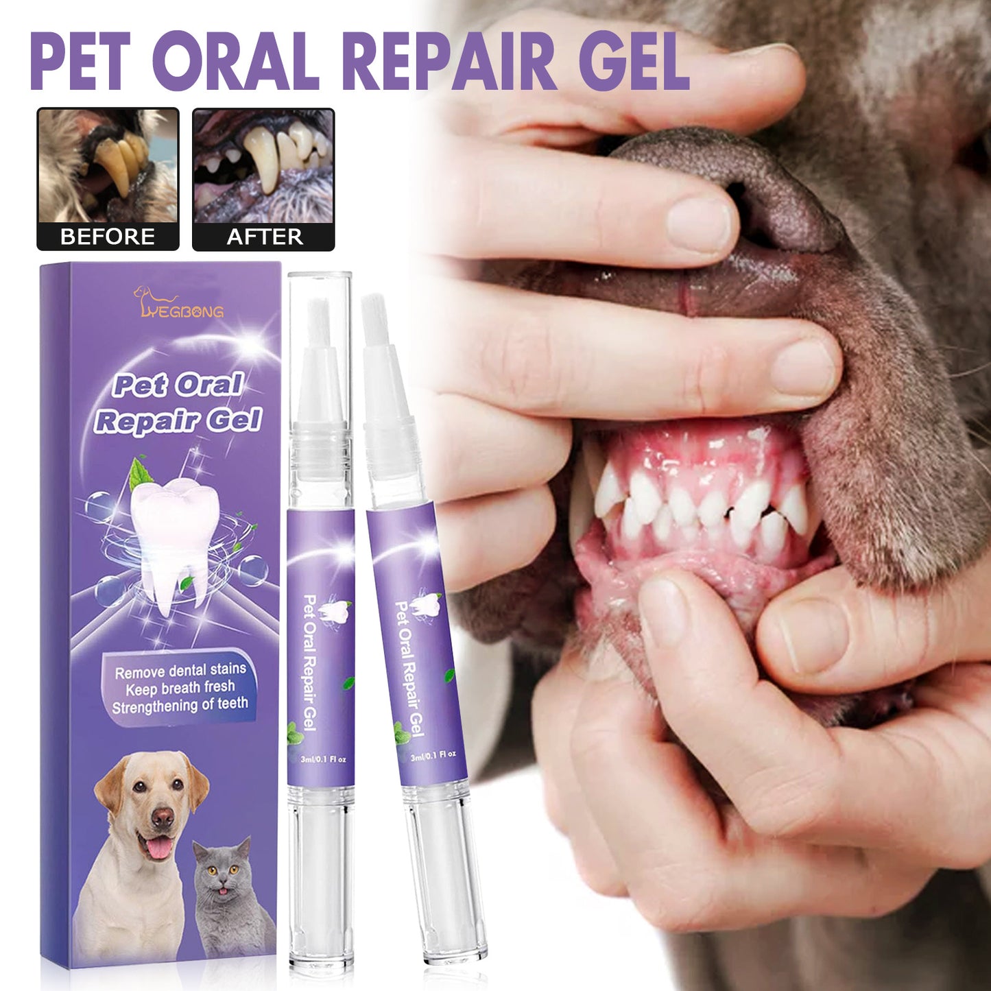 MuzzleGlow Pet Oral Repair Gel