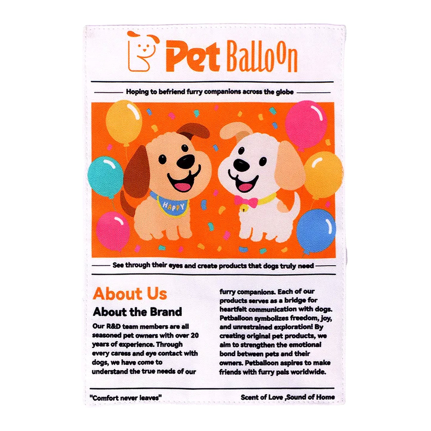 Margaret's Pawspaper Crinkle Dog Toy