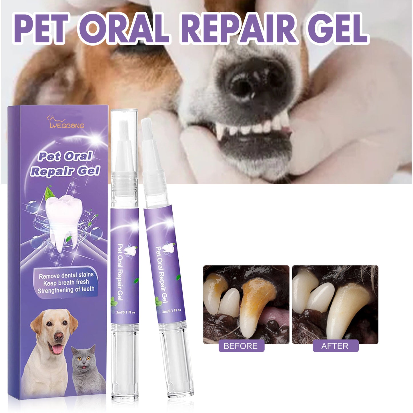MuzzleGlow Pet Oral Repair Gel